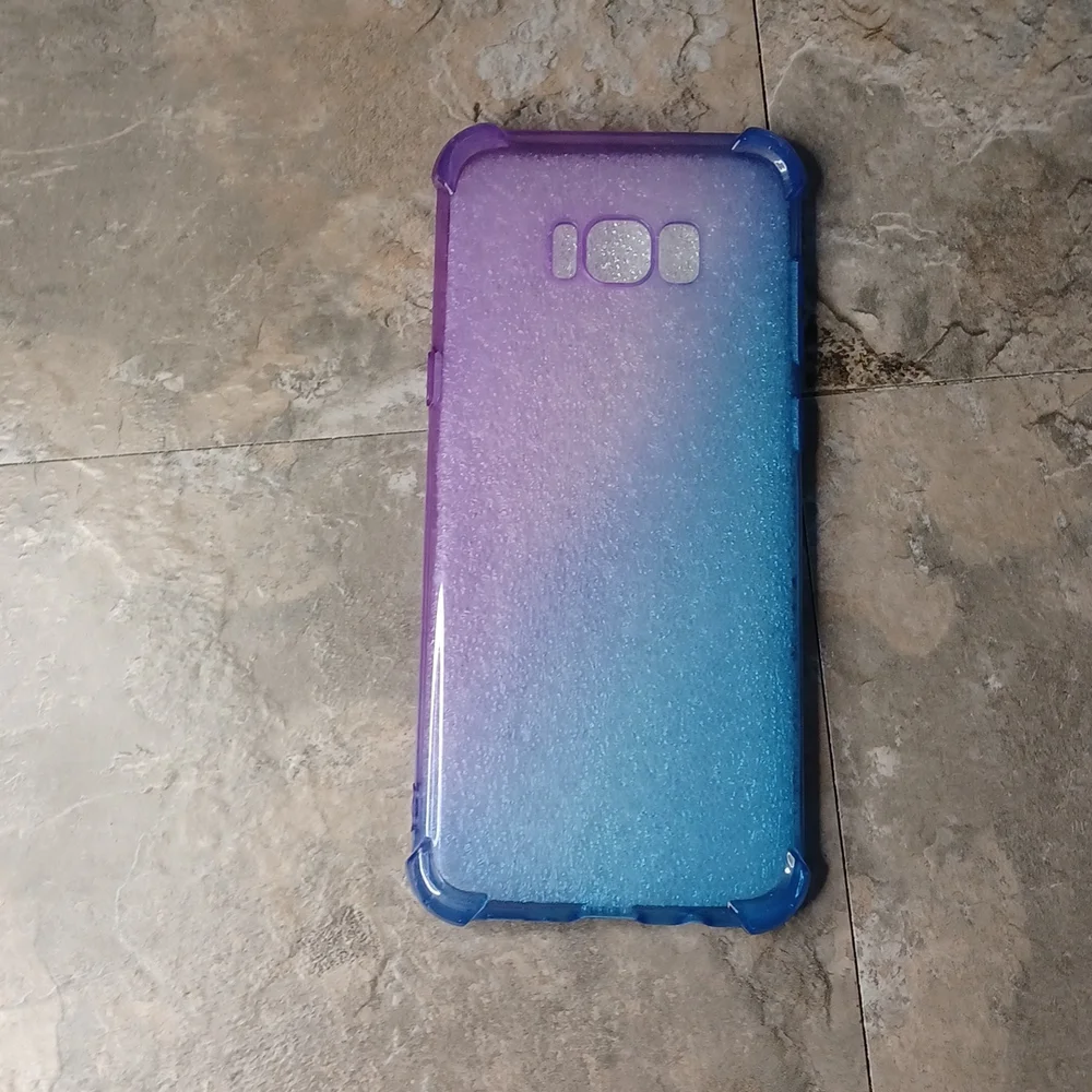 KIOMY Purple/Blue Silicon Phone Cover for Samsung Galaxy S8 Plus